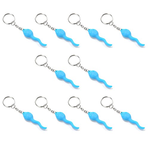 We Show Pride 10 x Sperm Shaped Keychain Blue