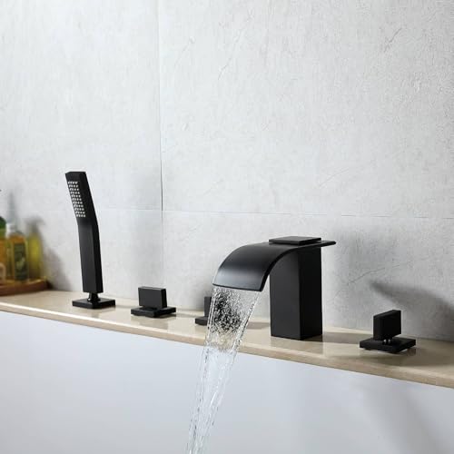Mélangeur de baignoire à 5 trous pour rituel de bain relaxant avec douchette