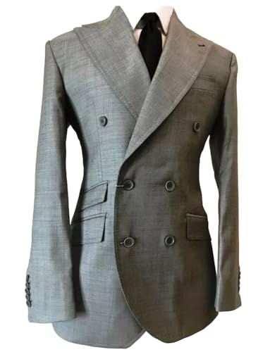 Blazer croisé pour homme veste de costume ajustée à boutons personnalisables pour le bureau