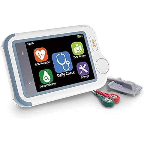 Wellue Checkme Lite SpO2 & ECG Monitor, Wireless Detection Device with ECG Tracking Function, Bluetooth Portable Blood Oxygen Saturation Monitor Tracker, Free APP for iOS Android and PC Software Cover