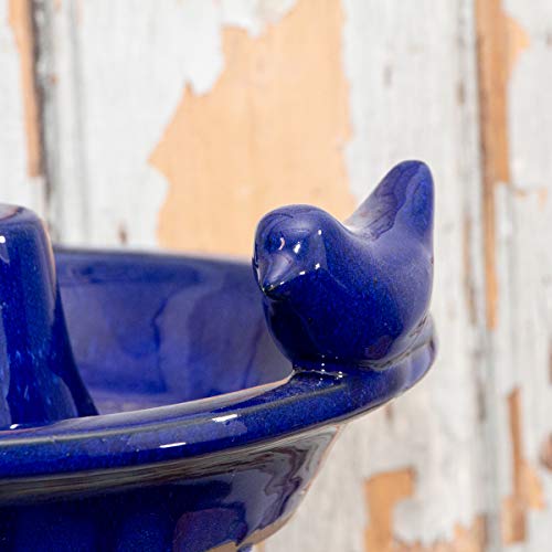 Antikas - Abbeveratoio per uccelli, colore: blu