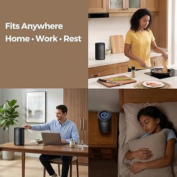Purivortex AC300 Pro HEPA Air Purifier (Black) Bundle with Standard Replacement Filter