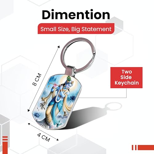 Image of Stylish Metal Keychains with Permanent Glossy Print - Inspirational Quotes & Spiritual Designs - Perfect Key chains for loved ones, Personal Use, Gifts & Return Gifts