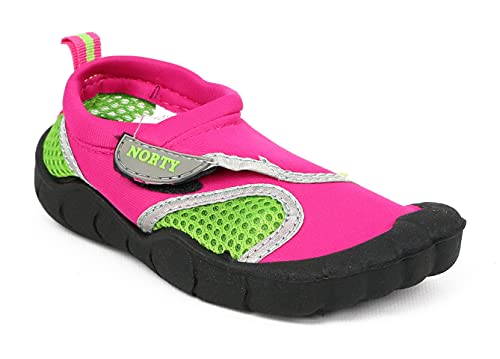 NORTY Footwear Children Unisex Boys and Girls Slip on Aqua Socks Pool Beach Water Shoes with Molded Toes2