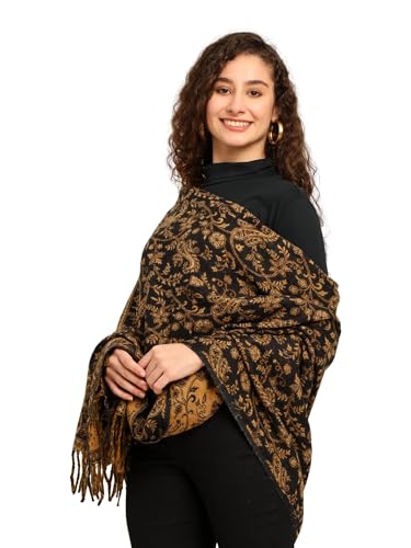 Image of KE KANHA EXPORTS shawl for women winter|stole for women|shawls for women|warm winter wrap|multicolor|Over Size|215cmx190cm|Thread Work