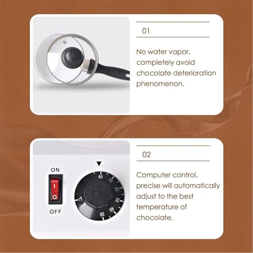 Máquina para fundir chocolate con 2 ollas, 80W miniatura 4