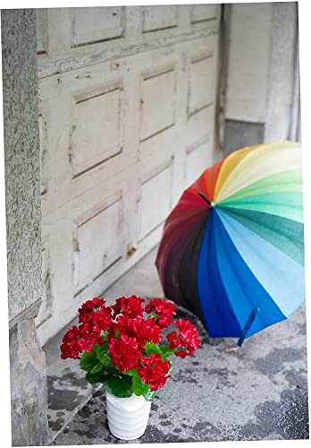 Mumiko 2Pcs 18'' Artificial Geraniums Silk Flowers Plants Home Outdoor Decor Garden Tomato … #TOP4