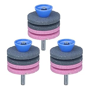 HappyFit 3 Stück Rasenmäher-Schärfer Set