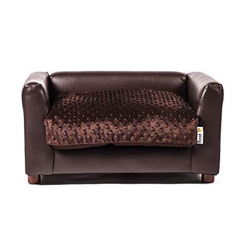 Keet Fluffy Deluxe Pet Bed Sofa Chocolate Small #TOP1