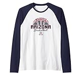 Arizona Wildcats Basketball Swish Officially Licensed Raglan Baseball Tee