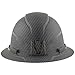 Klein Tools 60345 Hard Hat, Non-Vented Full Brim, Premium KARBN Pattern, Class E, Tested up to 20kV, Padded Sweat-Wicking Sweatband, Top Pad