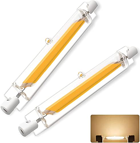 Hsientpe Lot de 2 Ampoule LED R7S 118mm Dimmable, 20W (Equivalent 200W Halogène) 3000K Blanc Chaud 2000LM, Sans Scintillement, Éclairage 360°