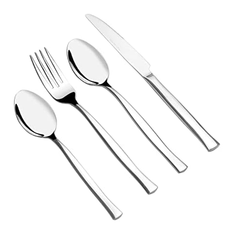 Tyminin 48-Piece Stainless Steel Flatware Cutlery Set, Tableware Silverware Set, Service for 12 Cover