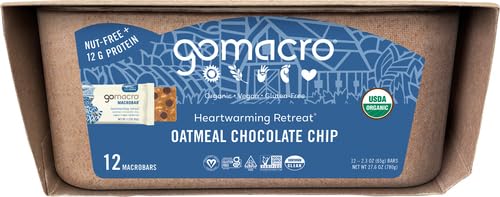 Image of Gomacro, Nutrition Bar Oatmeal Chocolate Chip Organic 12 Count, 2.3 Ounce (Pack of 2)