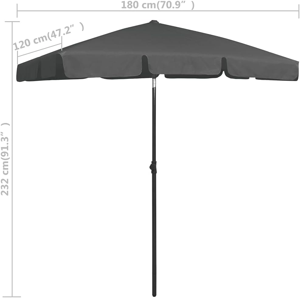 Beach Umbrella Sand Yellow 70.9"x47.2", Wind Resisitance Beach Umbrella, with top vent and Tilt Aluminum Pole, Weather and UV resistant Protection Sand Umbrella