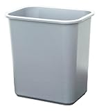 United Solutions WB0062 Grey Twenty Eight Quart Plastic Office/Indoor Wastebasket - 28QT 7 Gallon Plastic Trash/Refuse Can for Home, Office or Dorm in Grey