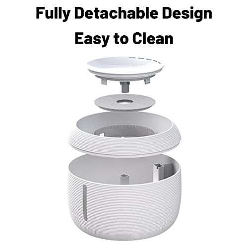 Fuente automática para agua de gatos 2.5L con luz LED miniatura 6