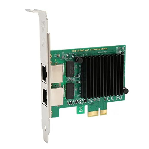 Placa de Rede PCIe, Placa de Rede Gigabit Ethernet de 2 Portas 10/100/1000 Mbps Adaptador de Rede PCIe para Win 7, para Server 2008, para Win 8, para Win 8.1