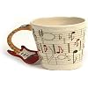 Ted Smith Ceramic Sheet Music Guitar Handle Mug by Puckator