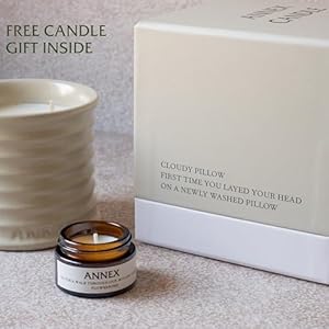 Handmade Ceramic Scented Candles | Cloudy Pillow - Fig Leaf & Lemon Scented Soy Wax, Non Toxic, 2 Cotton Wick | Large Beige Jar, Reusable - Natural Aromatherapy Luxury Candle for Women & Men Handmade Ceramic Scented Candles Cloudy Pillow Fig Leaf Lemon Scented Soy Wax Non Toxic 2 Cotton Wick Large Beige Jar Reusable Natural Aromatherapy Luxury Candle for Women Men