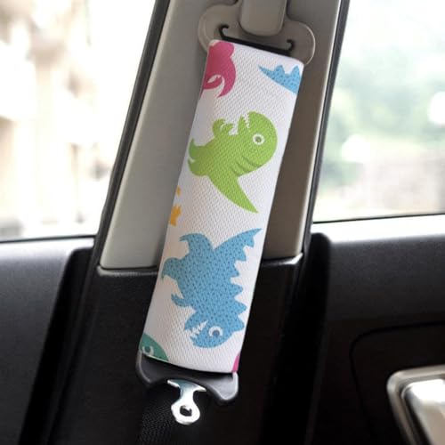 Image of Seat Belt Cover Pad for Kids, 2 Pcs Soft Baby Seat Belt Cushions Pads, Car Seat Straps Shoulder Protector Pillow for Girls Boys