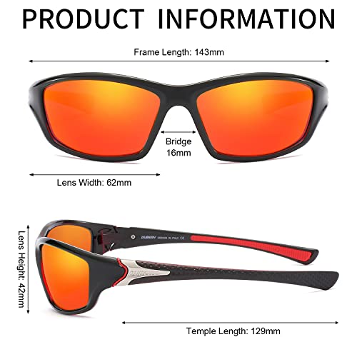 Image of Sports Polarized Sunglasses for Men Women Driving Fishing Baseball Cycling 100% UV Protection Wrap Around Sun Glasses
