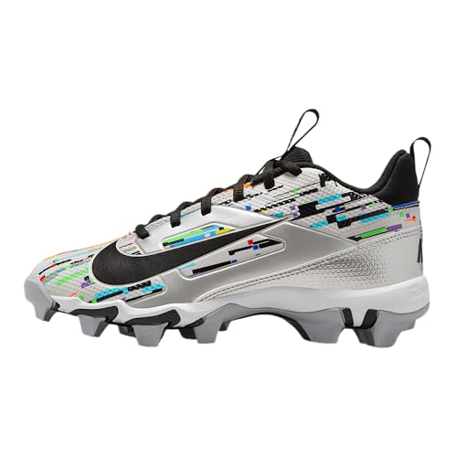 Nike Alpha Menace 4 Shark Big Kids' Football Cleats (IF0115-001, Photon Dust/Wolf Grey/Metallic Silver/Black)