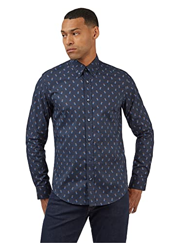 Ben Sherman Midnight Casual Button Up Shirt, midnight