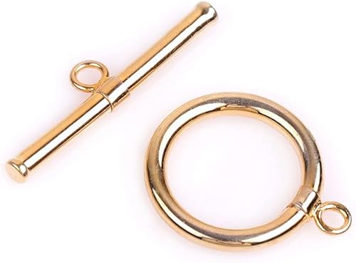 Miniatura 2 de JOE FOREMAN Cierre de joyería de palanca relleno de oro amarillo de 14 quilates para hacer manualidades, collares, pulseras (0.591 in)