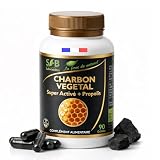 SFB Laboratoires Charbon Végétal Super Activé et Propolis Verte – 90 Gélules Naturelles pour Digestion Saine, Réduction des Ballonnements, Élimination des Toxines – Complément Alimentaire Végétal