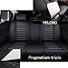 Car Cover Seats Full Set For Mercedes Benz V Class V220d V250d V300d, Full Set Waterproof Seat Covers, Set Leather Car Seat Cushion Protectors, Airbag Compatible, Leather Auto Seat Protectors 5 seats(