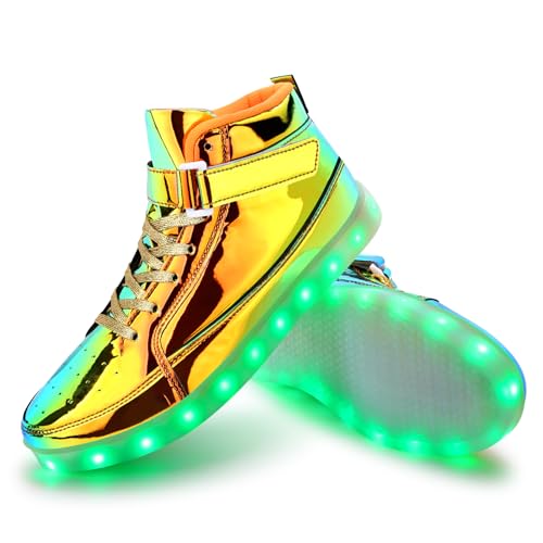 Image of Light Up Shoes Men Women LED Shoes USB Charging Adult High Top LED Sneakers Glow in The Dark Footwear for Dancing Party Festivals Festivals