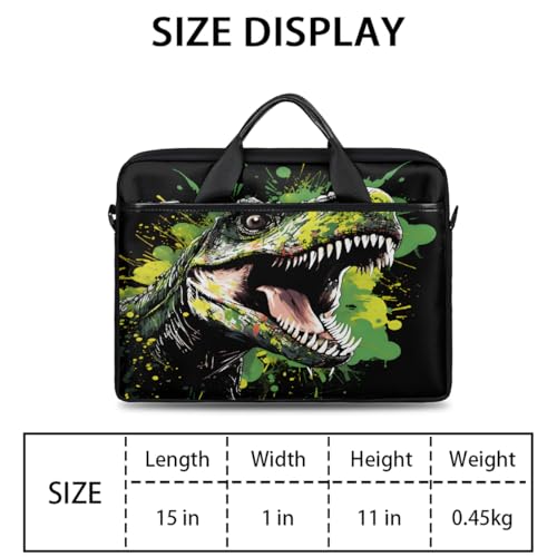Maletín para portátil con diseño de dinosaurio acuarela 15 pulg miniatura 2