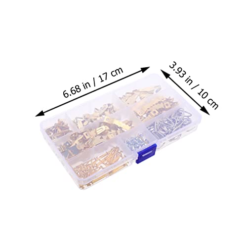 Image of Mikikit 224pcs Picture Hooks Kit Picture Hanging Hooks Organizer Box Easy Install Wall Mounting Hardware for Frames and Art Sturdy and Reusable