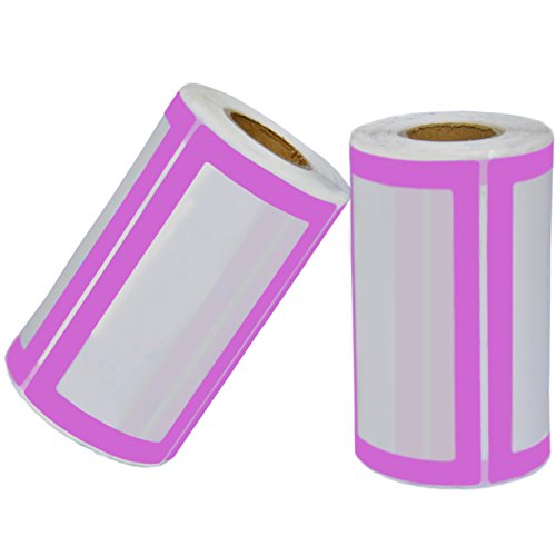 Etiquetas Adhesivas de Nombre Colores - 2 Rollos con 500 Pegatinas en Total - 9 x 5 cm - Etiquetas Personalizadas para Regalos, Frascos, Carpetas, Oficina, Fiestas de Cumpleaños y Ropa de Niños