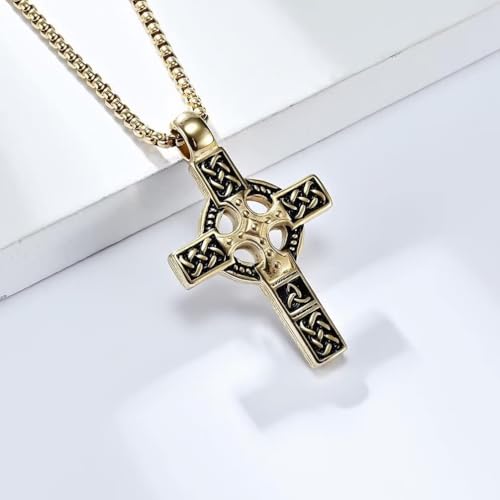 Collier viking argent 925 rétro pendentif croix celte cadeau idéal - 2