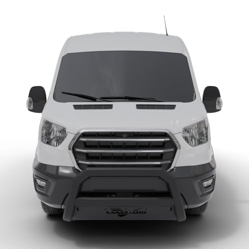 Vanguard Black Powdercoat Optimus Wide Bull Bar | Compatible with 15-24 Ford Transit-150/15-24 Ford Transit-250/15-24 Ford Transit-350/15-24 Ford Transit-350 HD
