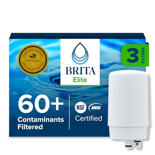 Brita Replacement Water Filter for Faucet Mount, Removes 99% of Lead, Sink Filtration System, White, 3 Count
