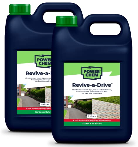 Revive-a-Drive Superfast Moss Mould Algae Weed Blackspot Lichen Killer Remover ¦ Great for Patios Driveways Fencing & Decking ¦ High Strength 10L
