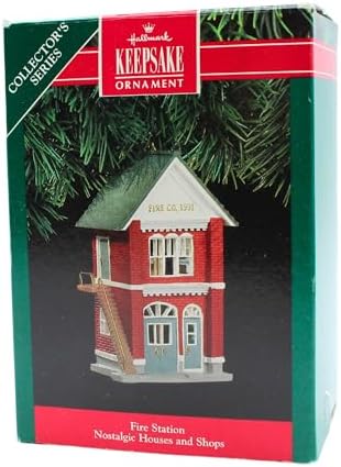 Hallmark Fire Station Nostalgic Houses & Shops 8th in Series 1991 Ornament QX4139 image 4