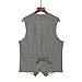 SevenBoy Men's Tweed Dress Vest Double Breasted Wool Suit Vest Vintage Waistcoat For Wedding(Brown,S)