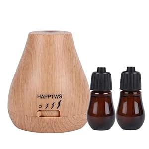 Waterless Essential Oil Diffuser – 3 Adjustable Fog Levels, Rechargeable, Suitable for Bedrooms, Bathrooms, Pet Rooms, Cars – Black