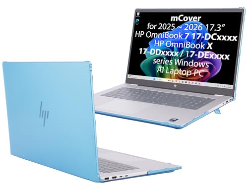 Carcasa mCover para HP OmniBook 7 con ajuste a medida de 17.3 pulgadas aguamarina