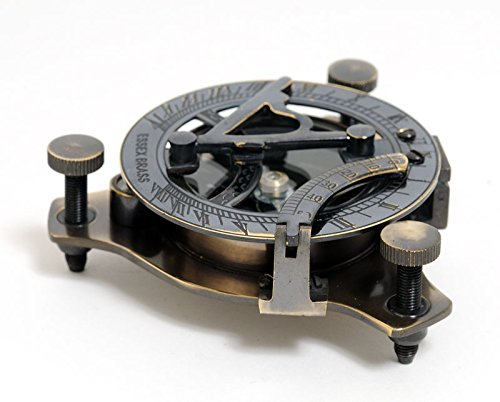 Old Modern Handicrafts Sundial Compass In Wood Box, Small #TOP1