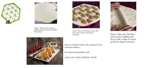 Image of kulz Unique 24 samosa Maker-Easy and Quick samosa Mould(24 Nos samosa at Once) say Goodbye to Messy Folding samosa Patti Sheet Best for Home Made Snacks -Ideal for Home & Business (Pack of 1)