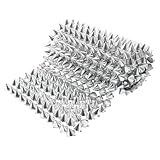 suiwotin 0.5 Yard Spike Stud Trim Roll - Plastic Cone Rivets Flatback Sew Stitch/Glue on for DIY Punk Gothic Rivet Decoration (Silver)