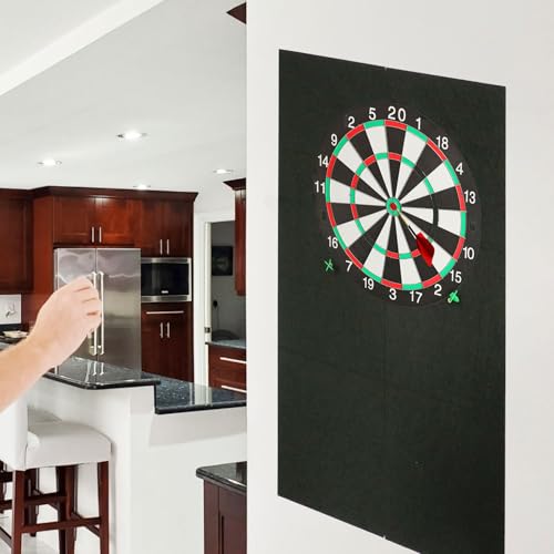 Thicken Dart Board Wall Protectors: 36x24x0.6'' Large Dartboard Surround Backboard Behind Dart Board Wall Backing