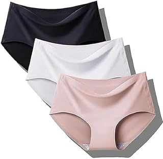 LOURYN KOULYN® 3 Pieces Seamless Panty Women – Ice Silk Seamless Panties for Women, No Show Laser Cut Invisible Panties, U... Price In India