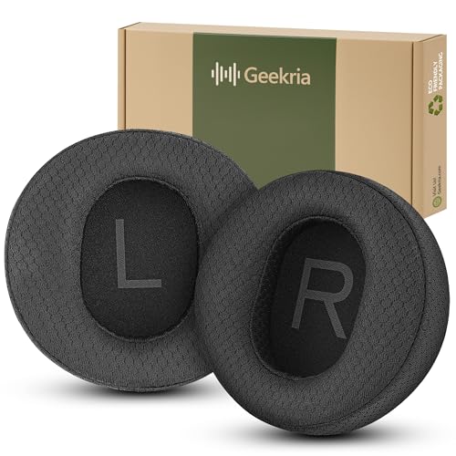 Image of Geekria Comfort Mesh Fabric Replacement Ear Pads for Microsoft Surface GEN I /GEN II Headphones Ear Cushions, Repair Parts (Black)