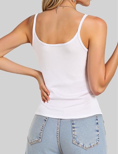 Tank Tops for Women, Spaghetti Strap Tank Top, Scoop Neck Ribbed Tank Tops, Summer Camisole Going Out Tops Shirt4